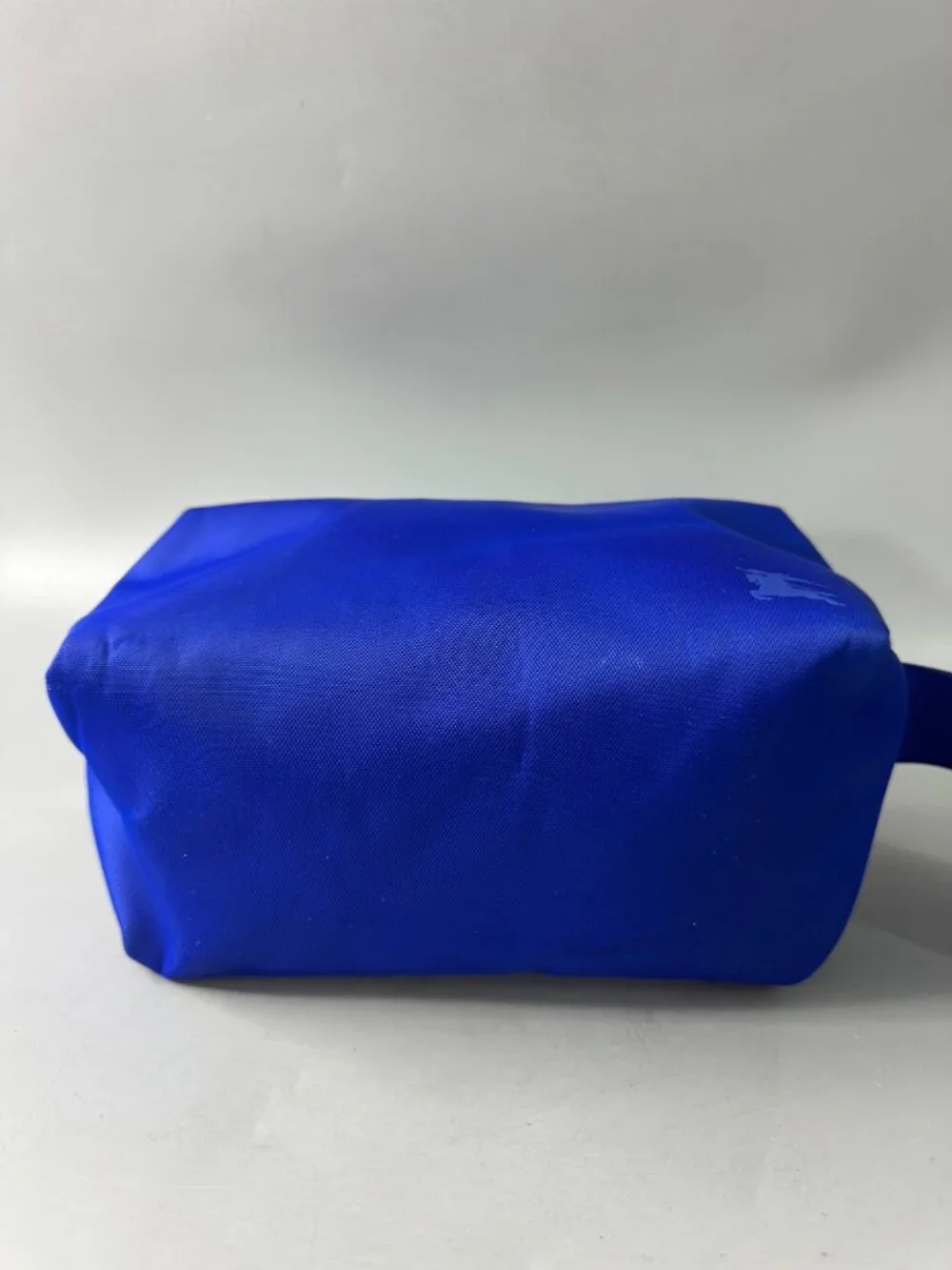 Blue Burberry Toiletry Cosmetic Pouch Travel Case Bag with Handle ~ Royal Blue